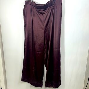 torrid Wine Wide-Leg Satin Pants